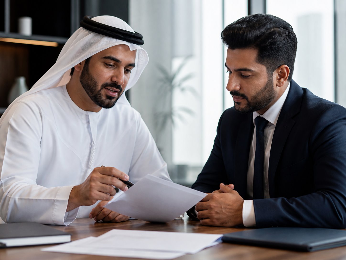 Professional advisor reviewing a business requirement